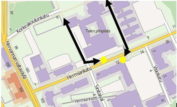 Osa edelleen kulkenee busseilla ja osa raitiovauilla. Kampuksen viheralueisiin suunnitelmat eivät vaikuta, mutta jalankulkuliikenne Hermiankadun varteen tullee lisääntymään.