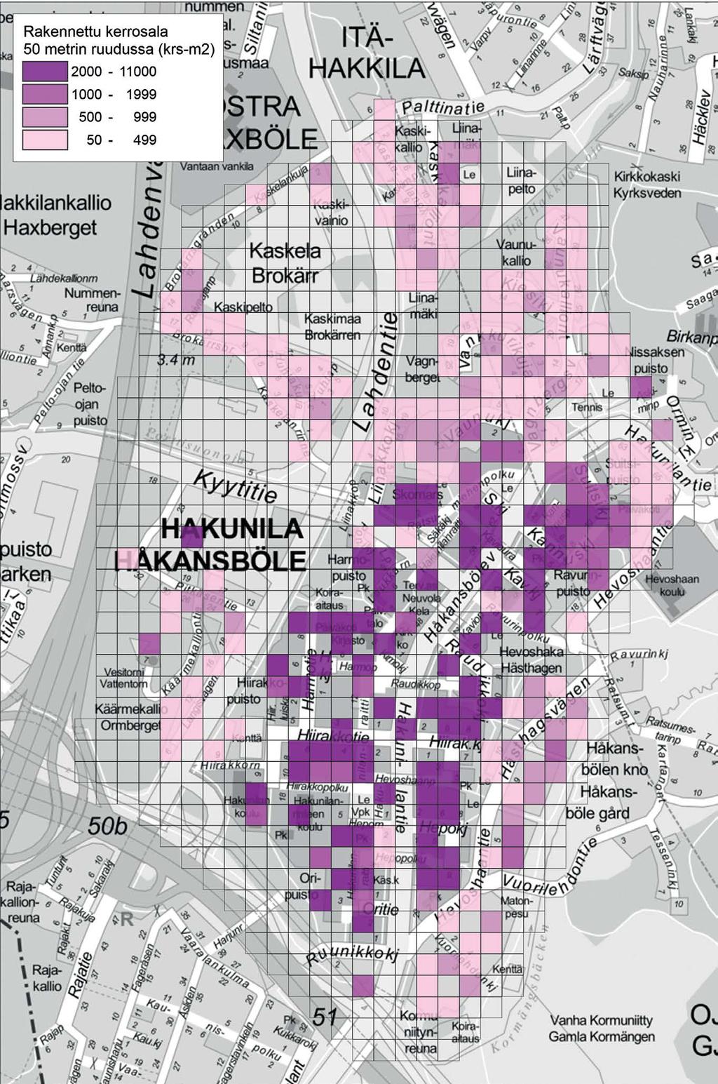 5.2 Kaavarungon kuvaus 5.2.1 Maankäyttö Keskustatoiminnot Nykyistä liikekeskustaa kehitetään voimakkaasti asumisen, kaupan ja palvelujen alueena.