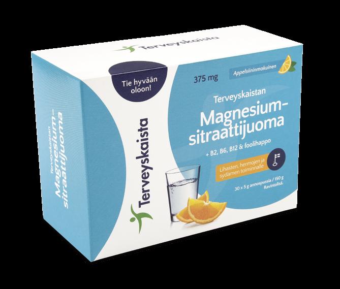 Magnesiumsitraatti Tabletit tai juomajauhe.