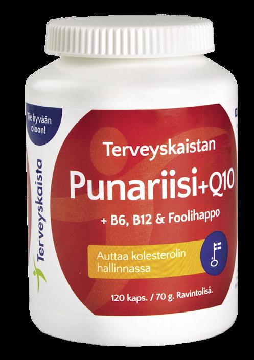 Punariisi + Q10 Punariisi edistää veren kolesterolitasojen pysymistä normaalina osana