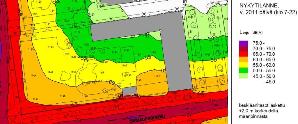 Ympäristöhäiriöt: Valtioneuvoston ohjearvojen (VNp 993/92) mukaan oppilaitoksia palvelevien ulkoalueiden melutaso saa olla päiväsaikaan enintään 55 db (melun A- painotetttu keskiäänitaso).