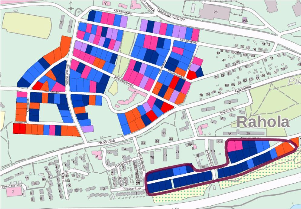 SÄILYNEISYYDEN ARVIOINTI: LÄNSI RAHOLA: SÄILYNEISYYS POHJOISOSAN 1. KAAVAT VUOSILTA 1943 JA 1950.