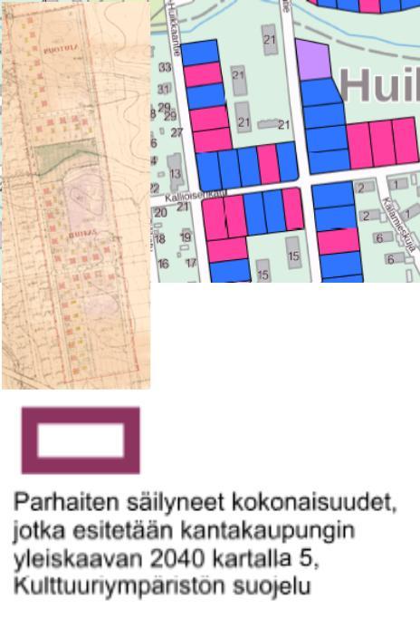 MUIDEN HYVIN SÄILYNEIDEN JÄLLEENRAKENNUSKAUDEN ALUEIDEN KANSSA.