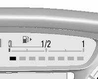 Mittarit ja käyttölaitteet 65 Polttoainemittari Polttoaineen valintapainike LEDien määrä ilmaisee polttoainesäiliössä olevan polttoaineen määrän.