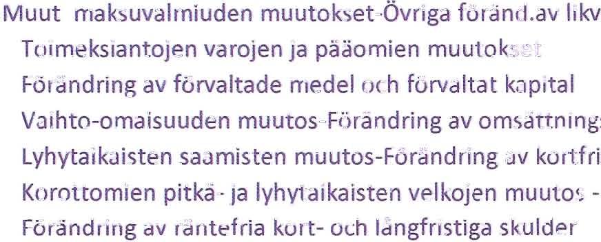 långfristiga lån 0,00 0,00 0,00 Pitkäaikaisten lainojen vähennys - Minskning av långfristiga lån 0,00 0,00 0,00