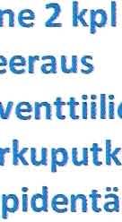 75000 Automatiikka 0 80000 50000 Ajoneuvot 30 333 0 0 Varavoimakone 2 kpl