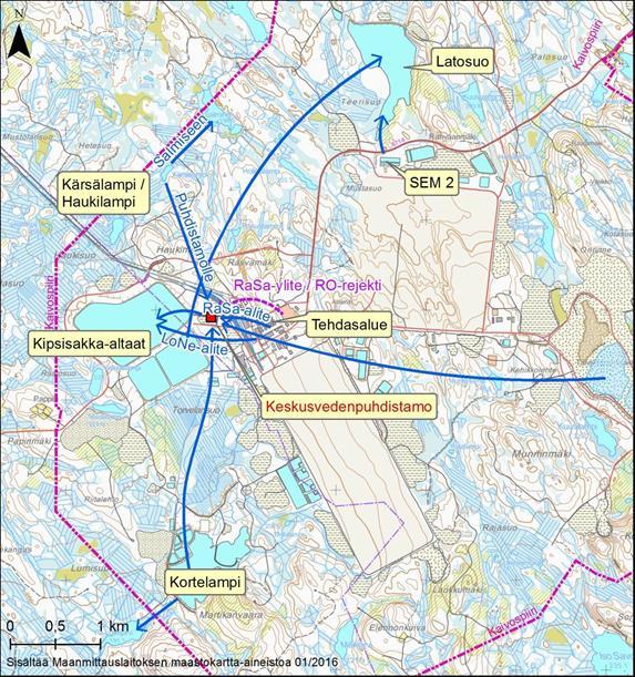 14 Keskuspuhdistamon käyttöönotolla voidaan lopettaa vesienkäsittelyssä syntyvien sakkojen sijoittaminen eripuolilla kaivosta oleviin väliaikaisiin varastoihin, mikä on edellytys sille, että