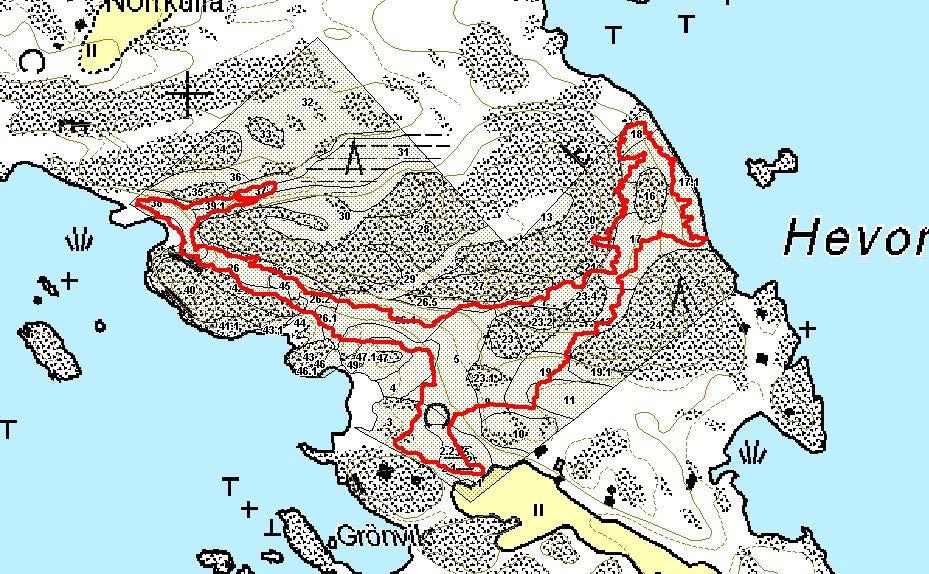 200 m Kuva 5. Åvensorin lehto, Hevonkack, kuljettu reitti punaisella. Arvio kohteen kartoitustehokkuudesta Kartoitetut kuviot ovat inventoitu kohtalaisen hyvin. Lajisto Taulukko 10.
