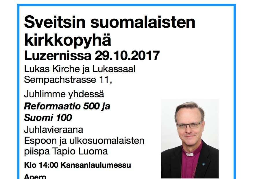 Tiedotuslehtinen 75 / 2017 4 Aperon takia pyydämme teitä ystävällisesti ilmoittautumaan 15.10.