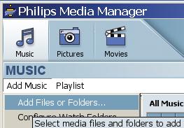 D1 UPnP: n käyttö (Windows 2000:lle) 1 Aseta PC Suite (Tietokonepaketti) CD tietokoneeseen. 2 Näpäytä Install Philips Media Manager ( Asenna Philips Media Manager ) aloittaaksesi PMM: n asennuksen.