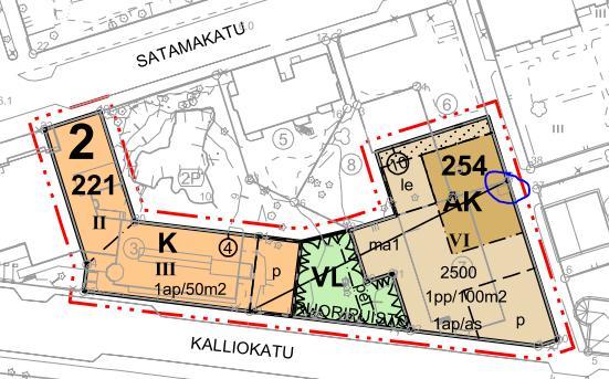 Toissijainen vaihtoehto Puistomuuntamolle osoitetaan uusi paikka niin, että etäisyys korttelin rakennusalaan sekä olemassa oleviin rakennuksiin on vähintään 8 metriä sekä etäisyys