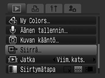 214 DPOF-siirtoasetusten määrittäminen Kameran avulla voit määrittää kuvien asetukset ennen kuvien lataamista tietokoneeseen.