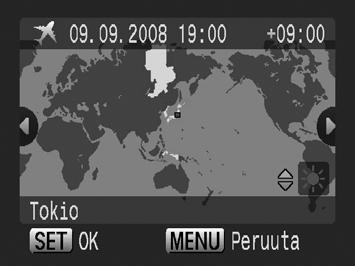 Aikaero kotimaan aikavyöhykkeeseen Voit ottaa kesäajan käyttöön vaiheessa 3 kuvatulla tavalla.