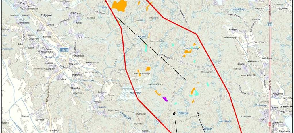 mukaisiksi kohteiksi luokitellut puustoiset elinympäristöt, kuten lahopuustoiset ruohokorvet.