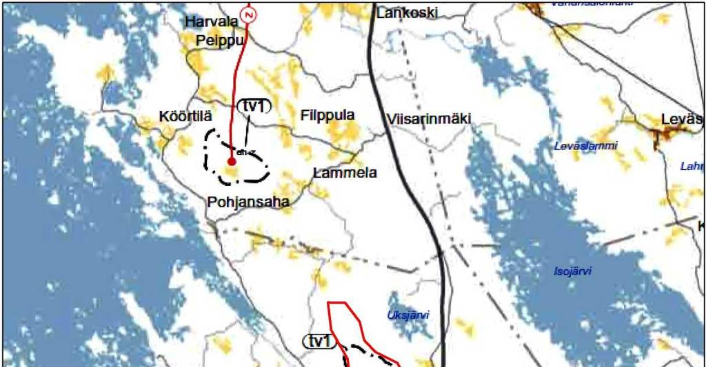 Kuva 15-3. Ote Satakunnan I vaihemaakuntakaavasta.