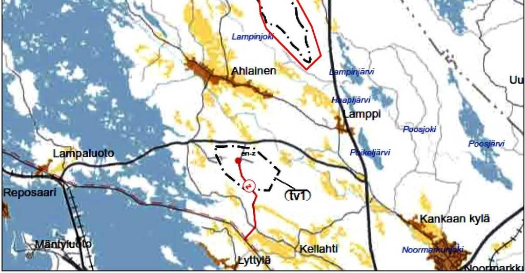 Vaihemaakuntakaavan selite Yleisiä suunnittelumääräyksiä Tuulivoimatuotannon alueita tai