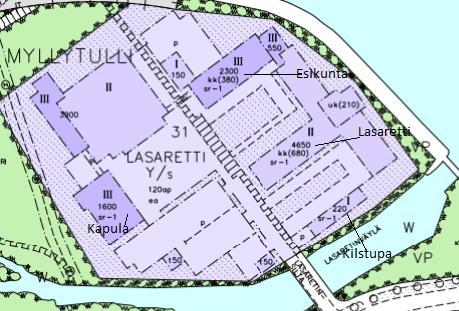 3.2.4 Rakennushistoriallinen selvitys Työn jäljet Lasaretinsaaren vaiheita 1600-2000 /Paso & Rämö kertoo Lasaretin saaren historiasta. Alue on rakennushistoriallisesti merkittävä.