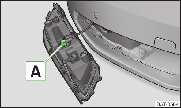 Vedä suojaritilä pois nuolen suuntaan 1. Sumuvalon lampun vaihtaminen Ruuvaa sumuvalo» Kuva 206 - irti auton työkaluihin kuuluvan ruuvimeisselin avulla. Vedä valaisin varovasti irti nuolen suuntaan 2.