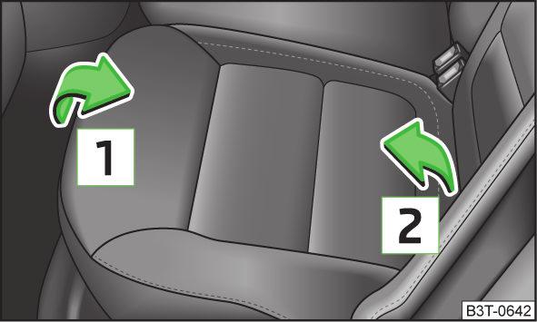 Tavaratilaa voidaan suurentaa kääntämällä istuinten selkänoja eteen. Jos autossa on kaksiosainen takaistuin, voidaan selkänojan kumpikin puolisko taittaa eteen erikseen.