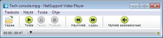 Video Player -ohjauspaneeli Video Player -ohjauspaneeli toimii samalla tavoin kuin muut äänen tai videokuvan toisto-ohjelmat.