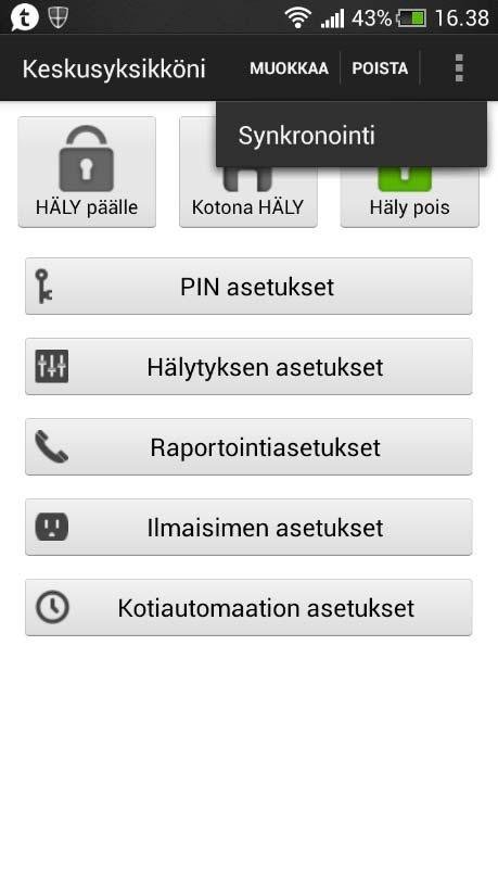 PIN asetukset PIN-asetusten valikossa voit