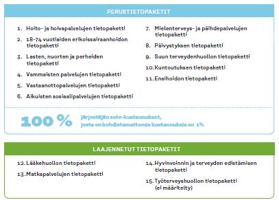 1. Sote-tietopaketit Sote-tietopaketit on suunniteltu valtakunnallisen ja maakunnallisen vertailutiedon tuottamiseen.