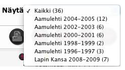 6.2 Highslide-näyttö Luettelonäytöstä saa jutun otsikkoa klikkaamalla auki myös erillisen "pika"-esikatselun (ns.