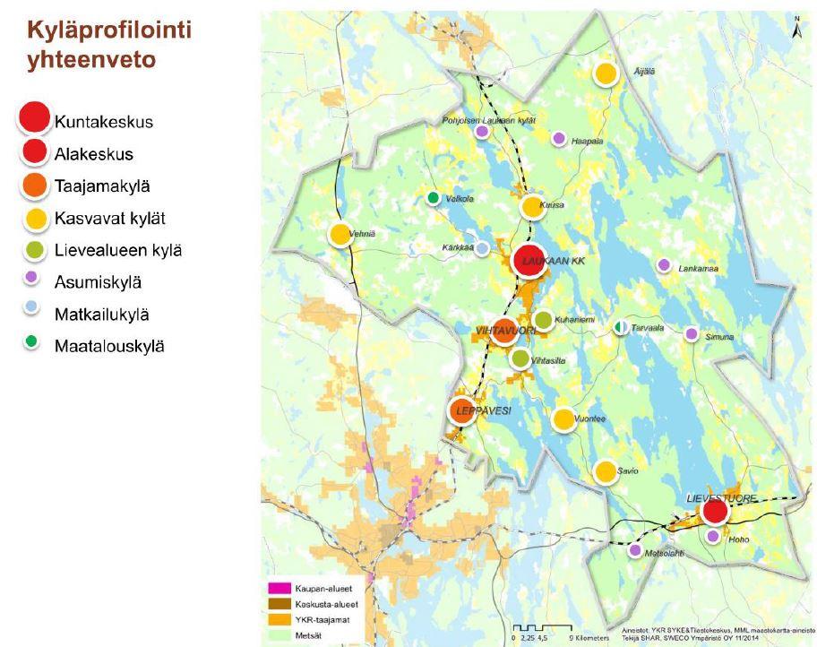 Kertausta Laukaan kylien kehittämisen tausta Kuntastrategia 2020; Laukaa sydäntä ja elinvoimaa Elinvoimainen ja kilpailukykyinen Laukaa Monipuolisen ja hyvän asumisen Laukaa Palvelujen Laukaa