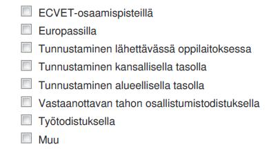 Training (ECVET) Europass Mobility Document