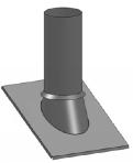 jatkoputki. Hyötypituus 1250mm Verhoaa hormin kauttaaltaan.