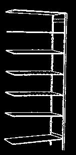 Varastohyllykkö, 7 hyllyllä Korkeus 250 cm, syvyys 40 cm, leveys 100 cm