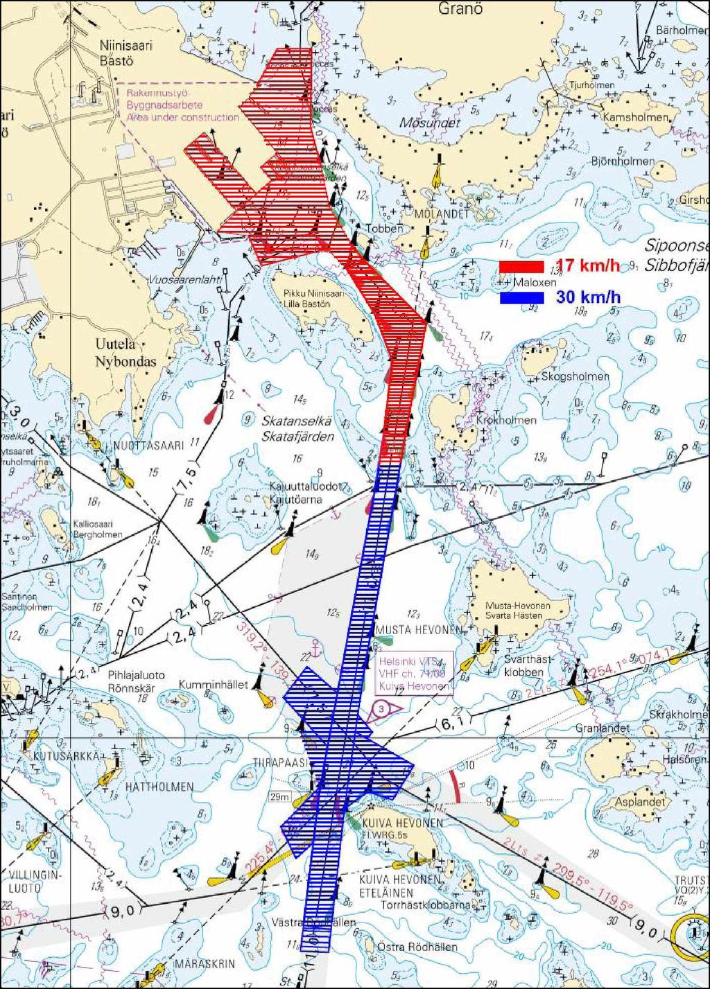 21 Granö Niinissä ri Bastö &Jé~ * '1 JS v-^tjurholmen I RuktJiinui>lyö i Byggnadsarbete * S\ Asea urder construction + Kamsholmen, «lörnholmen -. Barholmer Tobben MDlANDr?