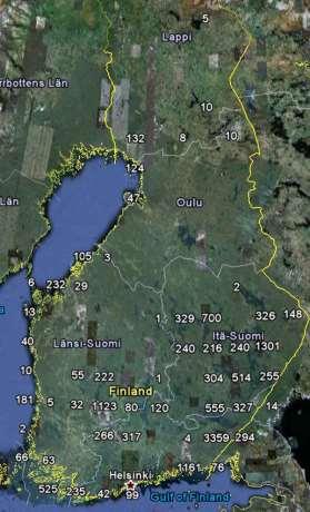 2 Lukurengastusten sijoittuminen asteruuduittain