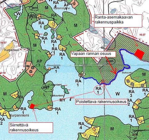 SELOSTUS 17(17) 10.11.2016 Kuva 4 apaan rannan ouu Kuvaa 4 on eitetty viereien ranta-aeakaavan rakennupaikka, poiva rakennupaikka, uui rakennupaikka ja liääntyvä yhtenäinen vapaan rannan ouu.