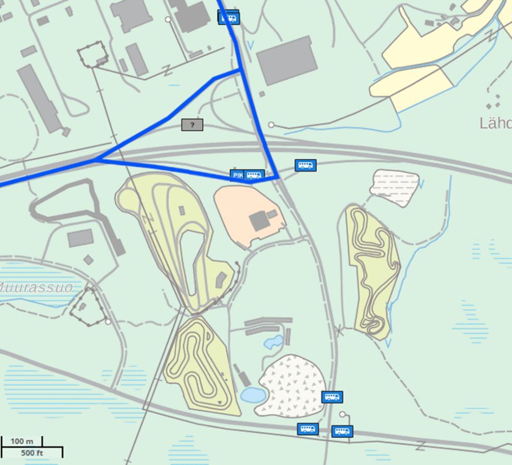 FCG SUUNNITTELU JA TEKNIIKKA OY Raportti 5 (11) sä kulkevat Turun seudun joukkoliikenteen reitit sekä alueella sijaitsevat linjaautopysäkit.