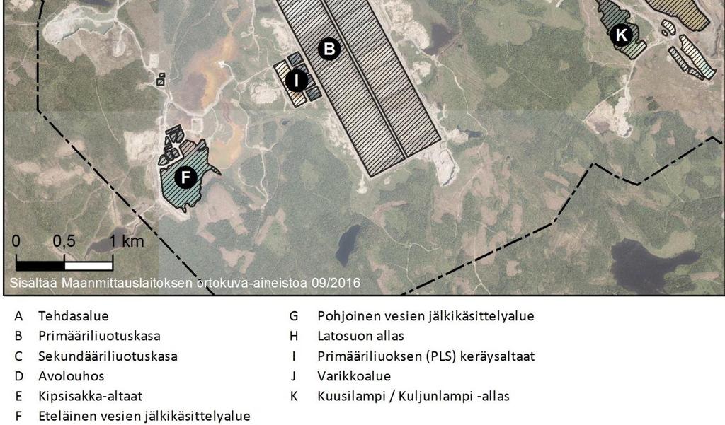 Kaivoksen toimintoihin kuuluvat myös kemikaalien valmistus (lähinnä vety, rikkivety ja kalkkimaito), räjähdysaineiden varastointi ja räjähdysaineen valmistus, polttoainevarastot ja