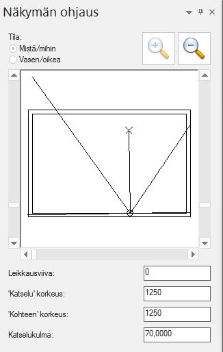 Sekä Luettelon tuotteet että Näkymän ohjaus ikkunan kokoa ja sijaintia voidaan muuttaa.