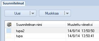 Huomaa, että asiakasta ei voi poistaa ennen kuin kaikki asiakkaan suunnitelmat on