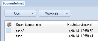 Huomaa, että asiakasta ei voi poistaa ennen kuin kaikki asiakkaan suunnitelmat on