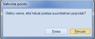 valitsemalla Peruuta peruuttaa poiston.