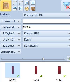 25 Tuotteiden lisäys, siirto ja poisto sekä tuotehaku Esittely Tuotteen lisääminen paikkaan, jossa kursori sijaitsee, on tarkempi toimintatapa kuin raahaustekniikan käyttäen tuotteen lisääminen.