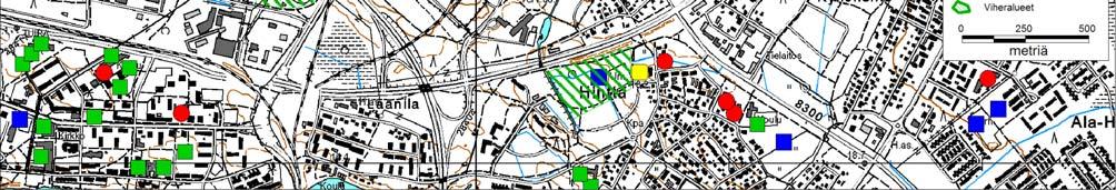 Oulun kaupunki on selvittänyt rakennusperinnön, kulttuuriympäristön ja kaupunkikuvan kannalta arvokkaat alueet (Oulun kaupunki 1999