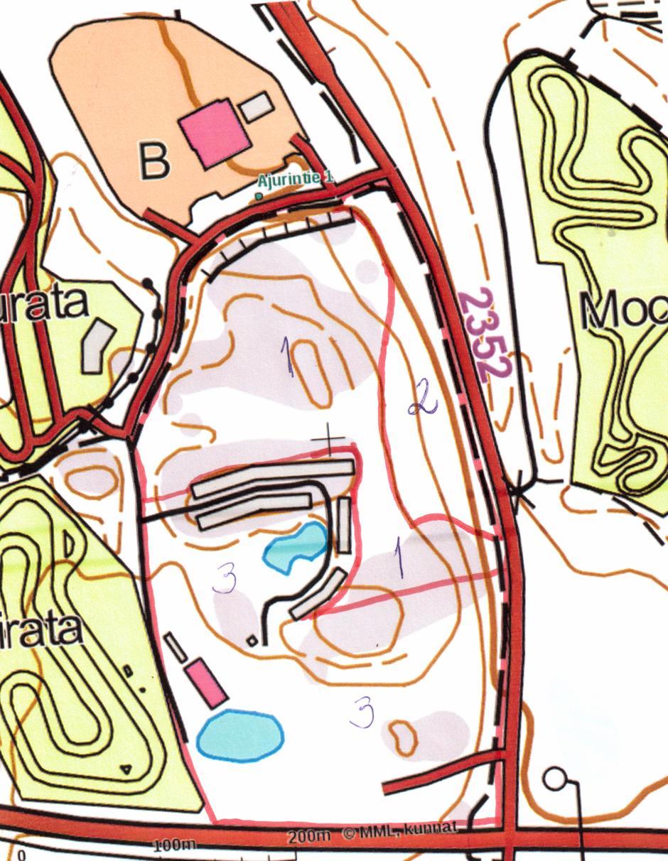 6 Kartta 1: Selvitysalueen luontotyypit Numero 1 on kalliometsää (Vr), numero 2 on mustikkatyypin tuoretta kangasta (MT) ja numero 3 on pihaaluetta 3 Arvokkaat elinympäristöt ja uhanalaiset lajit 3.