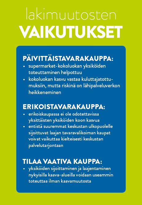 Merkittävin vaikutus on suuryksikön pinta-alarajan nostolla.