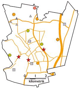 6.3 Järvenpää Typenoksidit Hiukkaset Rikkidioksidi Hiilimonoksidi VOC-yhdisteet t % t % t % t % t % Energiantuotanto 97 29 2 5 20 54 Teollisuus 15 8 Autoliikenne 204 62 12 33 0,3 1 988 100 108 59