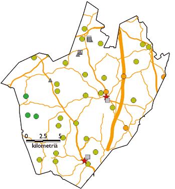 6.16 Nurmijärvi Typenoksidit Hiukkaset Rikkidioksidi Hiilimonoksidi VOC-yhdisteet t % t % t % t % t % Energiantuotanto 81 12 12 14 39 62 Teollisuus 0,02 0,02 183 33 Autoliikenne 536 81 29 35 0,7 1