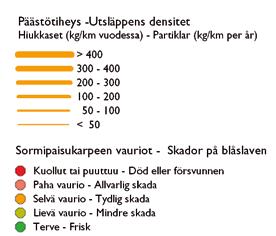 6.23 Sammatti Typenoksidit Hiukkaset Rikkidioksidi Hiilimonoksidi VOC-yhdisteet t % t % t % t % t % Autoliikenne 11 73 0,7 9 0,02 2 60 100 7 24 Pienpoltto 4 27 6 91 1 98 24 76 (Puu) 3 6 0,2 24 (Öljy)