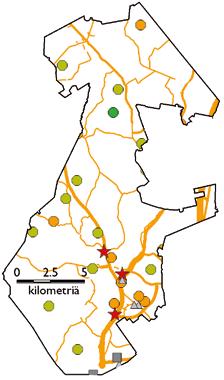 6.26 Tuusula Energiantuotanto 35 7 Typenoksidit Hiukkaset Rikkidioksidi Hiilimonoksidi VOC-yhdisteet t % t % t % t % t % Teollisuus 15 3 3 5 26 54 Autoliikenne 412 81 23 37 0,6 1 1955 100 233 68