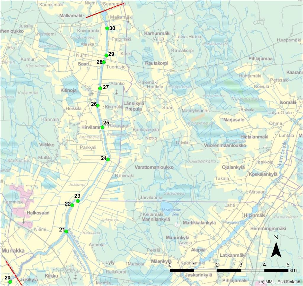 kartoituslinjat 11-20. Kuva 4.