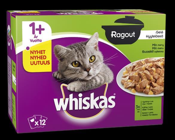 Hyytelö 12x85g 4770608245221 355036 Whiskas Ragout Suosikit lajitelma hyytelössä 12x85g 5900951264429 251165 Whiskas